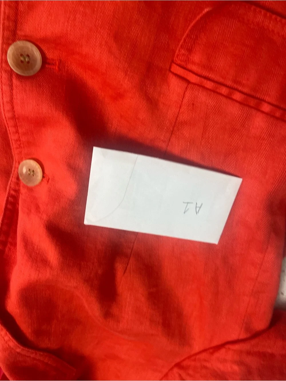 J. Crew Bright Red Linen-Blend Two-Button Blazer 100% linen